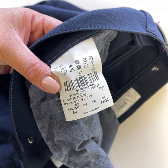 BRAX Feel Good Mens Size 34x27 34/27 Chuck Modern Stretch Chino Pants Blue - Picture 8 of 11